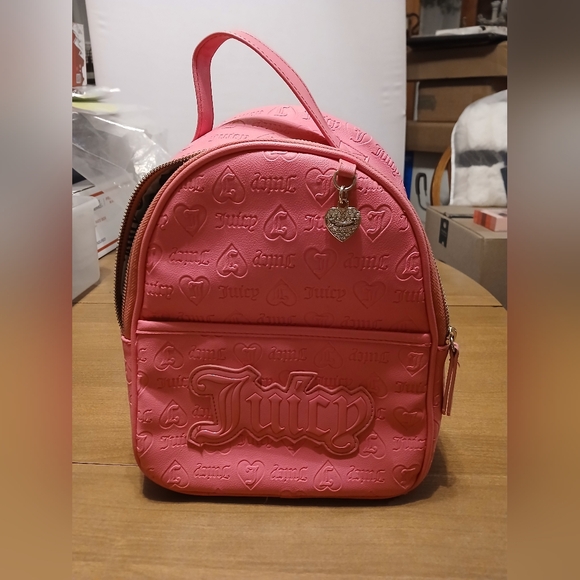 Juicy Couture Embossed Pink Backpack - Picture 1 of 6